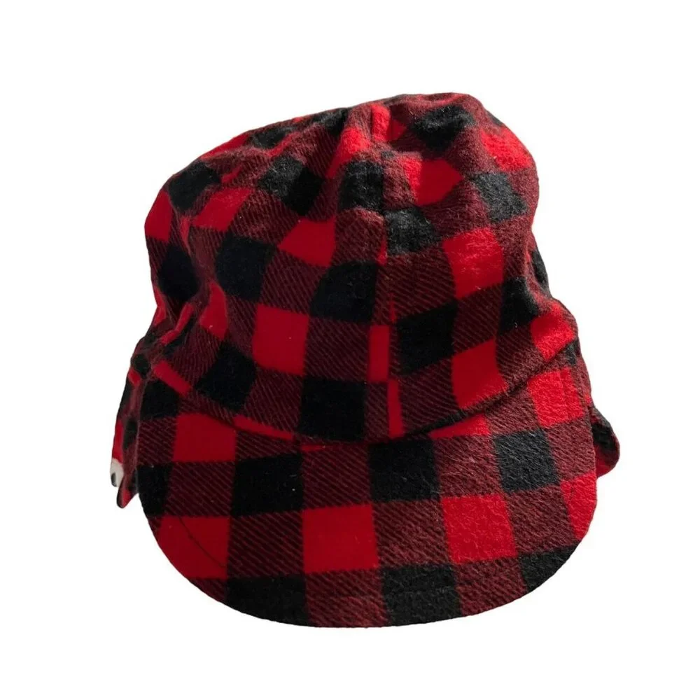 George Hats TODDLER Buffalo Plaid Flannel Trapper Hat